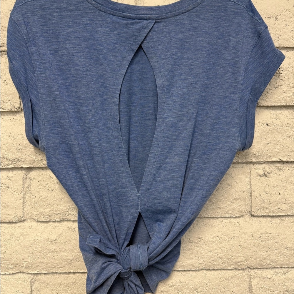 Blue Lululemon split back top